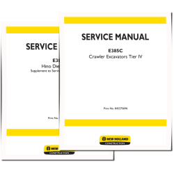 New Holland E385C Tier 4 Crawler Excavators set of Service Manuals (84527569A)
