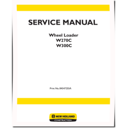 W270C and W300C Wheeled Loaders Service Manual (84547255A)