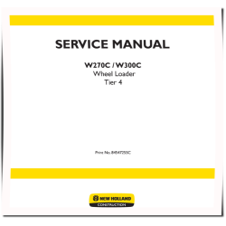 W270C and W300C Tier 4 Wheeled Loaders Service Manual (84547255C)