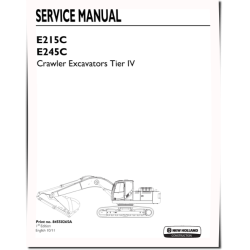 New Holland E215C and E245C Tier 4 Crawler Excavators Service Manual (84550265A)