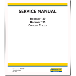 Boomer 20 and 25 Compact Tractors Service Manual (84557214)