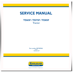 TD65F, TD75F and TD85F Tractors (Latin America) Service Manual (84574094A)