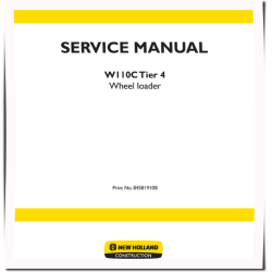 W110C Tier 4 Wheeled Loaders Service Manual (84581910B)