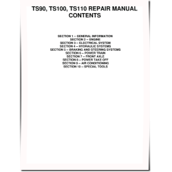 TS90, TS100 and TS110 Tractors Repair Manual (86572172)