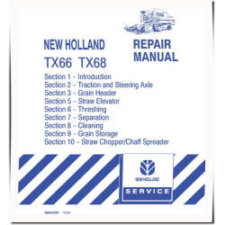 TX66 and TX68 Combines Repair Manual (86603389)