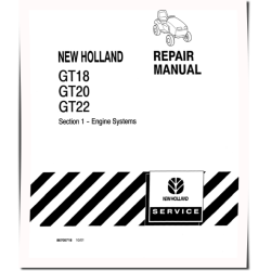 GT18, GT20 and GT22 Garden Tractors Repair Manual (86620471)