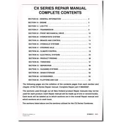 CX720, CX740, CX760, CX780, CX820, CX840, CX860 and CX880 Combines Repair Manual (86630597)