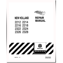 2212, 2214, 2216, 2218, 2322, 2324, 2326 and 2328 Swather Headers Repair Manual (86637553)