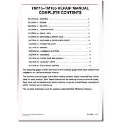 TM115, TM125, TM135, TM150 and TM165 Tractors Repair Manual (87015498)
