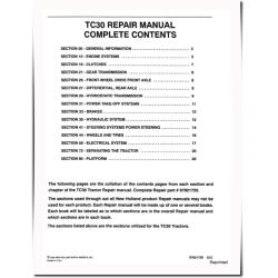 TC30 Tractors Repair Manual (87021725)