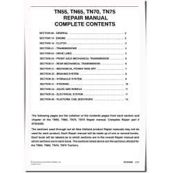TN55, TN65, TN70 and TN75 Tractors Repair Manual (87034092)