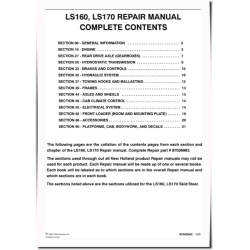 LS160 and LS170 Skid Steer Loaders Repair Manual (87036983)