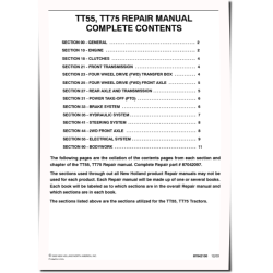 TT55 and TT75 Tractors Repair Manual (87042097)