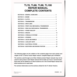 TL100, TL70, TL80 and TL90 Tractors Repair Manual (87043516)