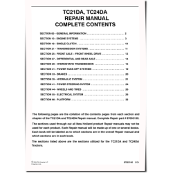 TC21DA and TC24DA Compact Tractors Repair Manual (87053135)