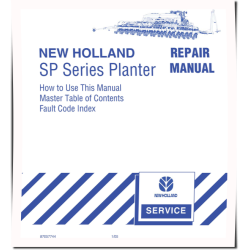 SP280, SP380, SP480 and SP580 Planters Repair Manual (87057742)