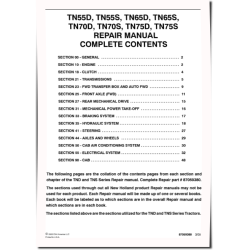 TN55D, TN55S, TN65D, TN65S, TN70D, TN70S, TN75D and TN75S Tractors Repair Manual (87059380)