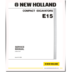 New Holland E15 Compact Excavators Service Manual (87360157)