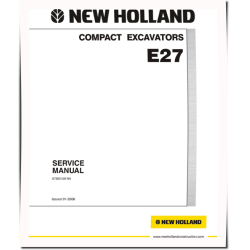 New Holland E27 Compact Excavators Service Manual (87360159)