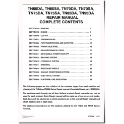 TN60DA, TN60SA, TN70DA, TN70SA, TN75DA, TN75SA, TN85DA and TN95DA Tractors Repair Manual (87393595)