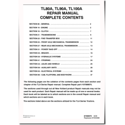 TL80A, TL90A and TL100A Tractors Repair Manual (87580875)