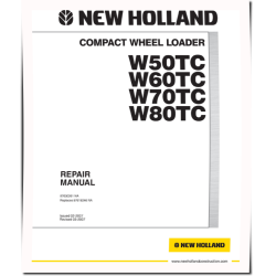 W50TC, W60TC, W70TC and W80TC Wheeled Loaders Repair Manual (87630261NA)
