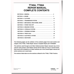 TT45A and TT50A Tractors Repair Manual (87655297)