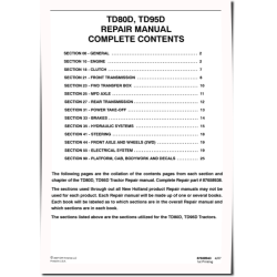 TD80D, TD95D Tractor Service Manual