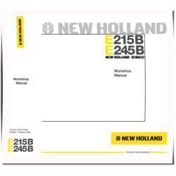 New Holland E215B and E245B Crawler Excavators Workshop Manual (87677762A)