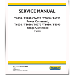 T6030, T6050, T6070, T6080, T6090 Power Command and Range Command Tractors (North America) Service Manual (87727160BNA)