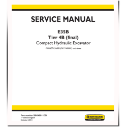 New Holland E35B Tier 4B Final Compact Excavators Service Manual (S5HX0011E01)