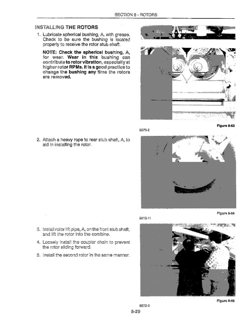 New Holland TR86, TR87 and TR88 Combines Service Manual (40008630)