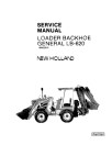 New Holland LB-620 Backhoe Loaders Service Manual (40062010)