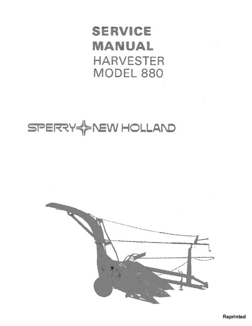 New Holland 880 Pull-Type Forage Harvesterss Service Manual (40088010) New Holland 880 Pull-Type Forage Harvesterss Service Manual (40088010)