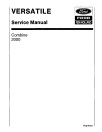 New Holland Versatile 2000 Combines Service Manual (43200010)