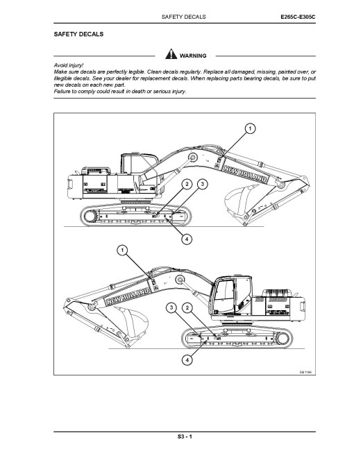 New Holland E265C and E305C Crawler Excavators Service Manual (47357333A) New Holland E265C and E305C Crawler Excavators Service Manual (47357333A)
