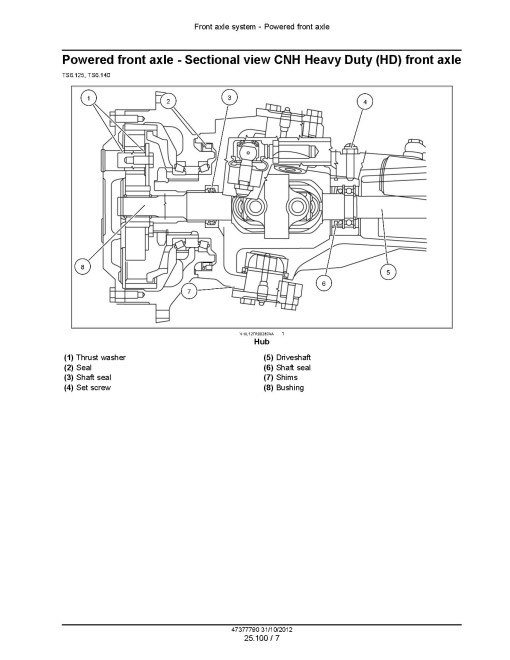 New Holland TS6.110, TS6.110 HC, TS6.120, TS6.120 HC, TS6.125 and TS6.140 Tractors Service Manual (47377790) New Holland TS6.110, TS6.110 HC, TS6.120, TS6.120 HC, TS6.125 and TS6.140 Tractors Service Manual (47377790)