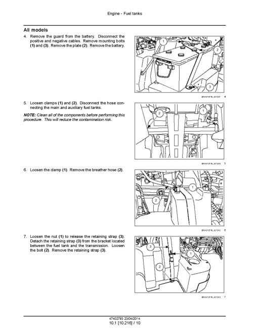 New Holland T7.140, T7.150, T7.165, T7.175, T7.180, T7.190, T7.195 and T7.205 Tractors (Latin America) Service Manual (47402793)