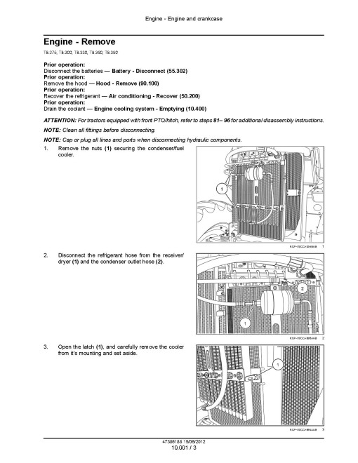 New Holland T8.275, T8.300, T8.330, T8.360 and T8.390 Tractors Service Manual (47442325)