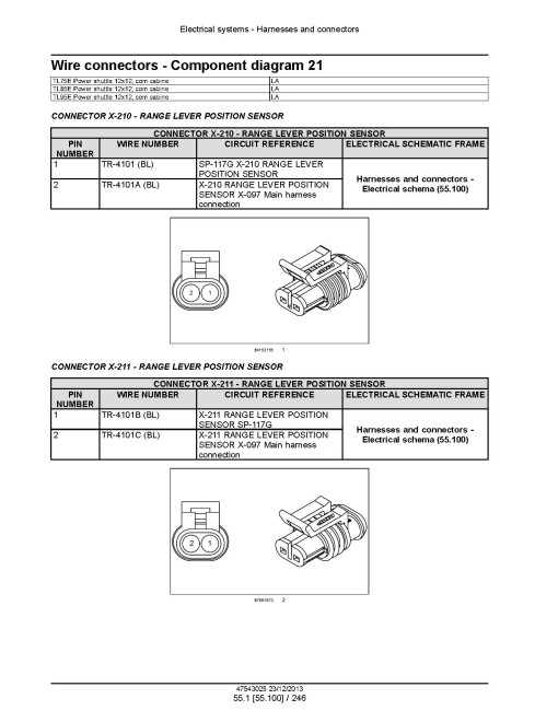 New Holland TL75E, TL85E and TL95E Tractors with Power Shuttle Transmission (Latin America) Service Manual (47543025)