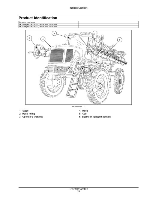 New Holland Guardian SP.240R and SP.275R Tier 3 Self-Propelled Sprayers Service Manual (47657030) New Holland Guardian SP.240R and SP.275R Tier 3 Self-Propelled Sprayers Service Manual (47657030)