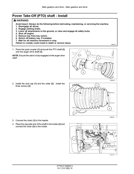 New Holland 790CP Pick-up Headers Service Manual (47779318)