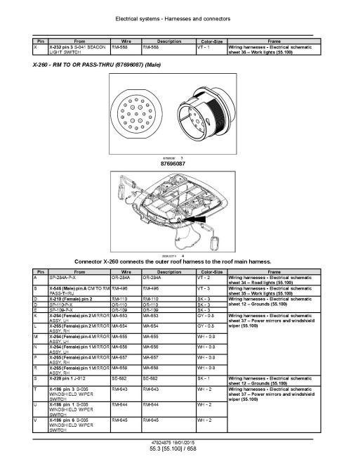New Holland Speedrower 220 and 260 Tier 4B Final Self-Propelled Windrowers (North America) Service Manual (47824875)