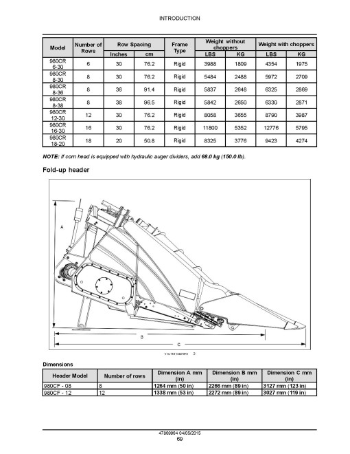 New Holland 980CF and 980CR Corn Headers Service Manual (47869964) New Holland 980CF and 980CR Corn Headers Service Manual (47869964)