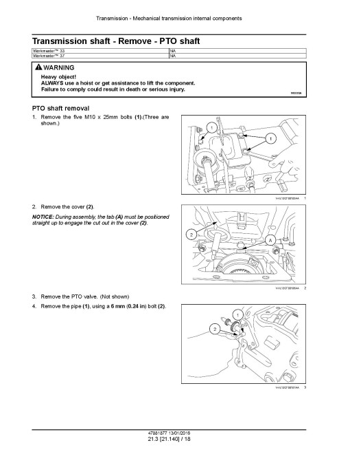 New Holland Workmaster 33 and 37 Tier 4B Final Compact Tractors (North American Edition) Service Manual (47881877) New Holland Workmaster 33 and 37 Tier 4B Final Compact Tractors (North American Edition) Service Manual (47881877)