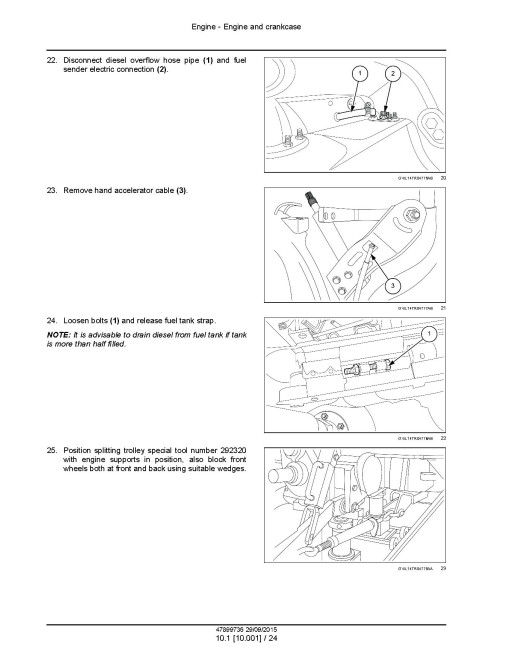 New Holland TT35, TT40, TT45 2WD and 4WD Tractors Service Manual (47899736)