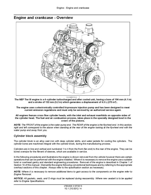 New Holland Speedrower 130 Tier 3 Self-Propelled Windrowers (North America) Service Manual (47904535)