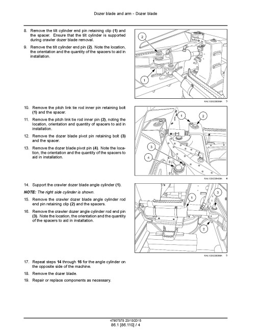 New Holland D180C (SN from NDDC18000, NEDC18000, NFDC18000) Stage IIIB Crawler Dozers Service Manual (47907878)
