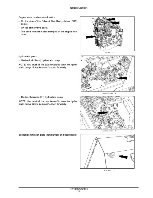 New Holland C238 Compact Track Loaders and L234 Skid Steer Loaders (Tier 4B final) Service Manual (47916233)