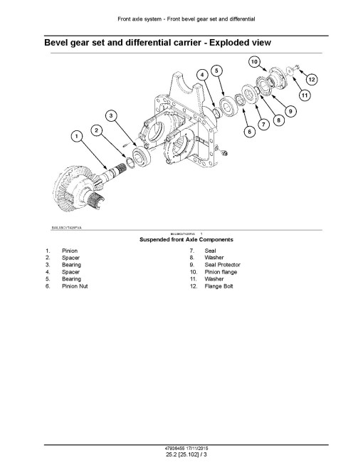 New Holland T7.230, T7.245, T7.260, AutoCommand T7.230, T7.245, T7.260 and T7.270 Tier 4B Final Tractors (North America) Service Manual (47936455)